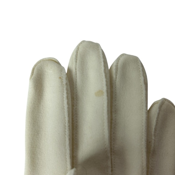 VTG Marshall Field & Company Off‑White Ivory Embroidered Gloves Women’s - Picture 7 of 9